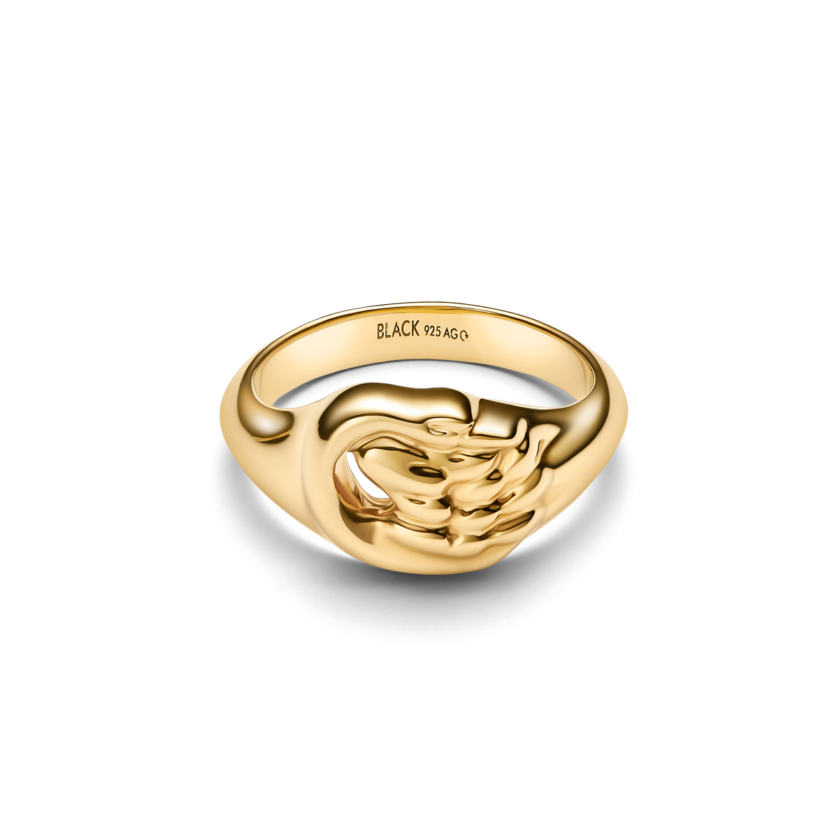 Swan Mini Signet Ring Gold Ring