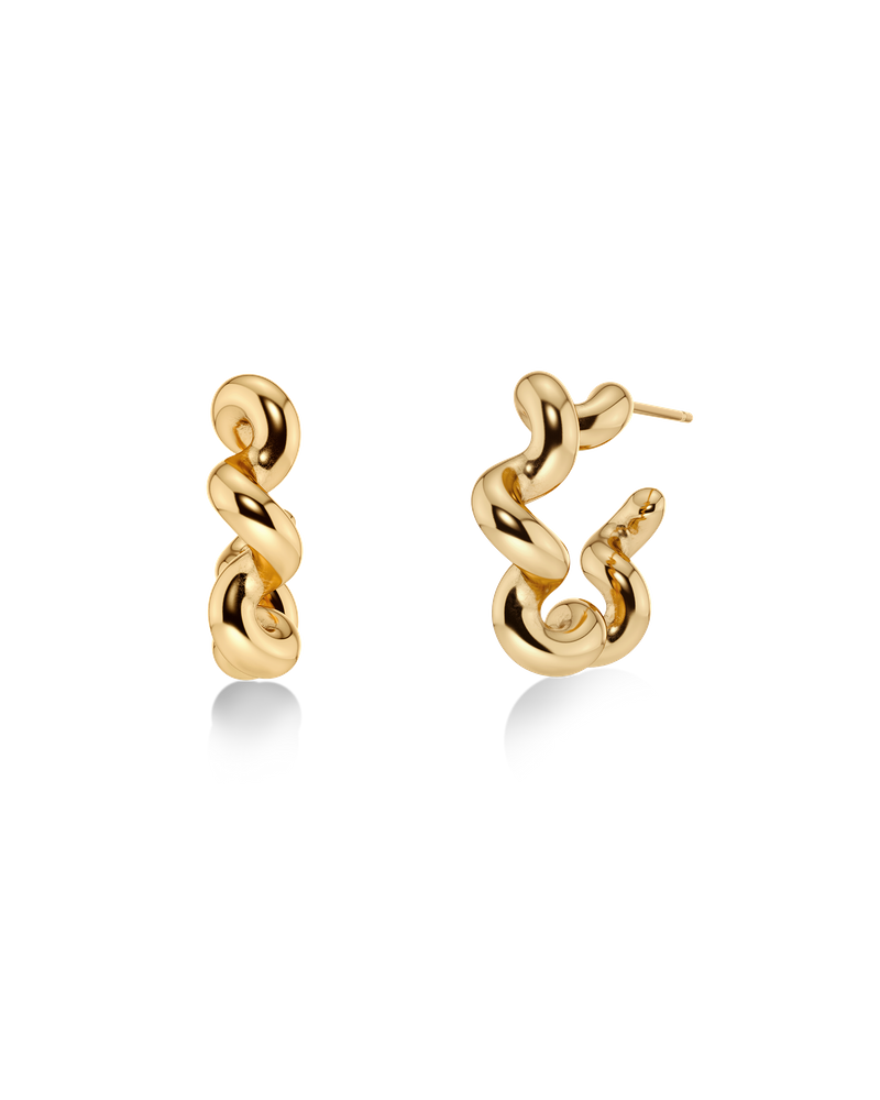 Spiral Hoops L Gold Ørepynt