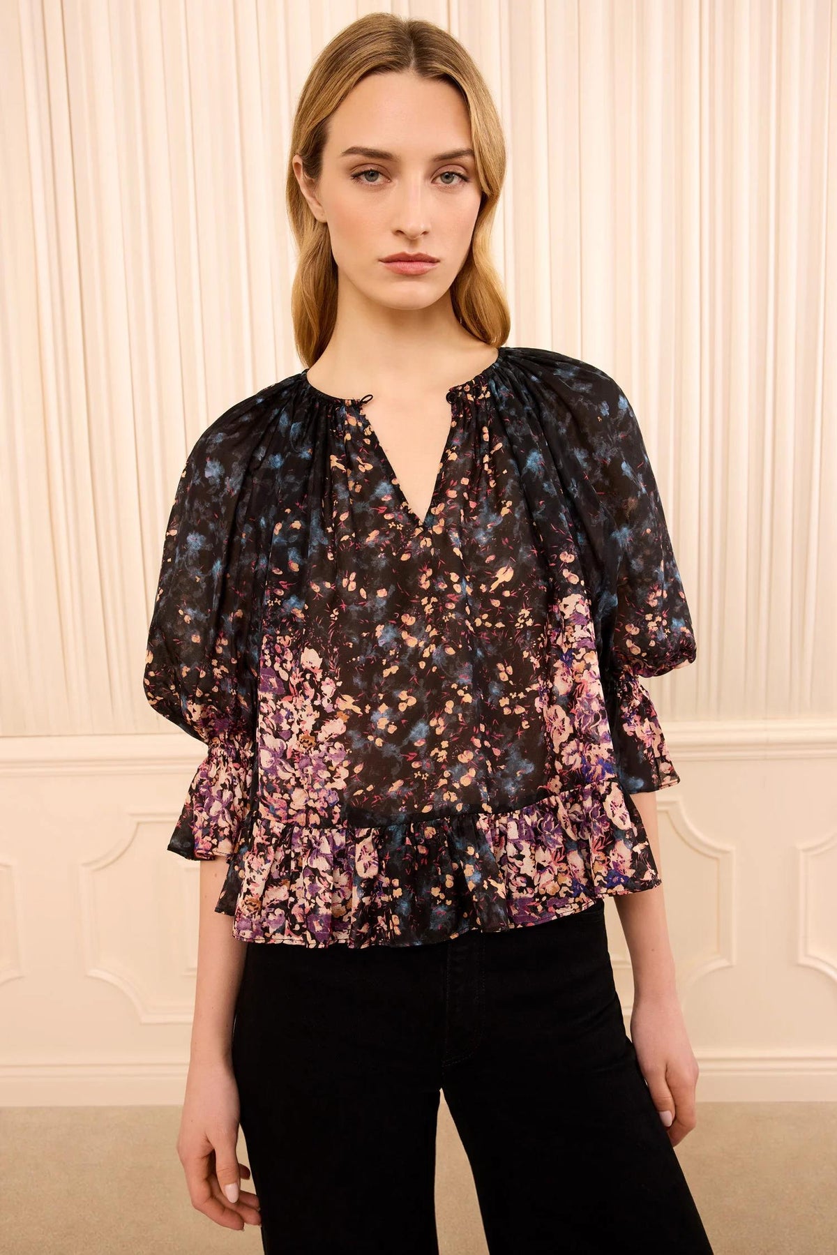 Elise SS Silk Blouse