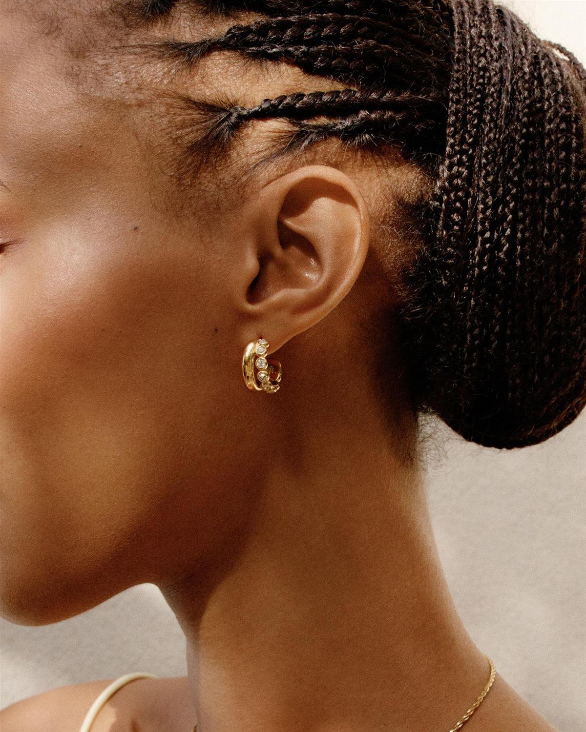 Grace Hoops L Gold