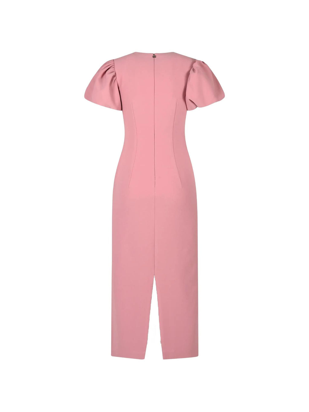 CREPE MIDI FLOWER DRESS