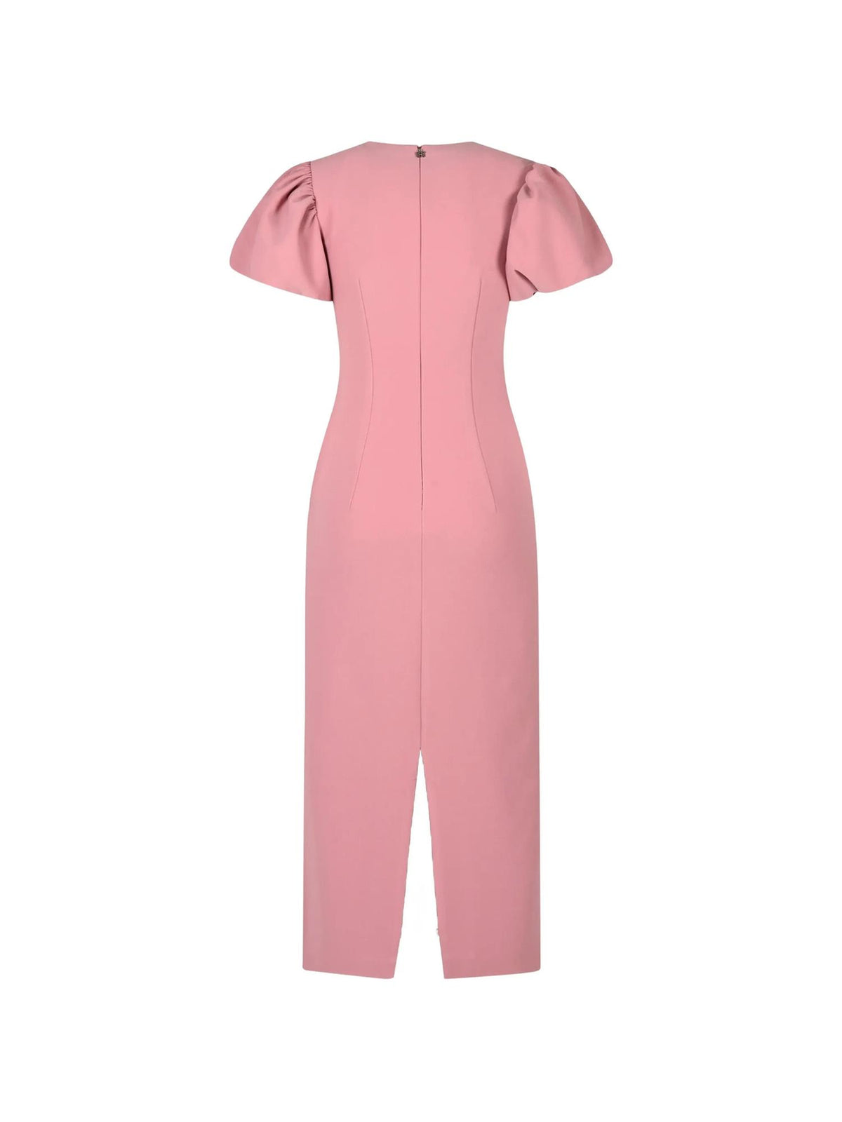CREPE MIDI FLOWER DRESS