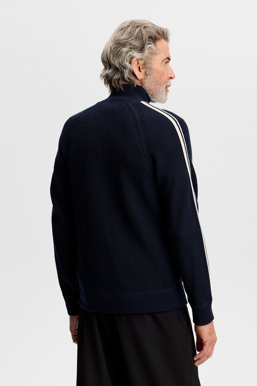 Craig Zip Knit Cardigan Genser