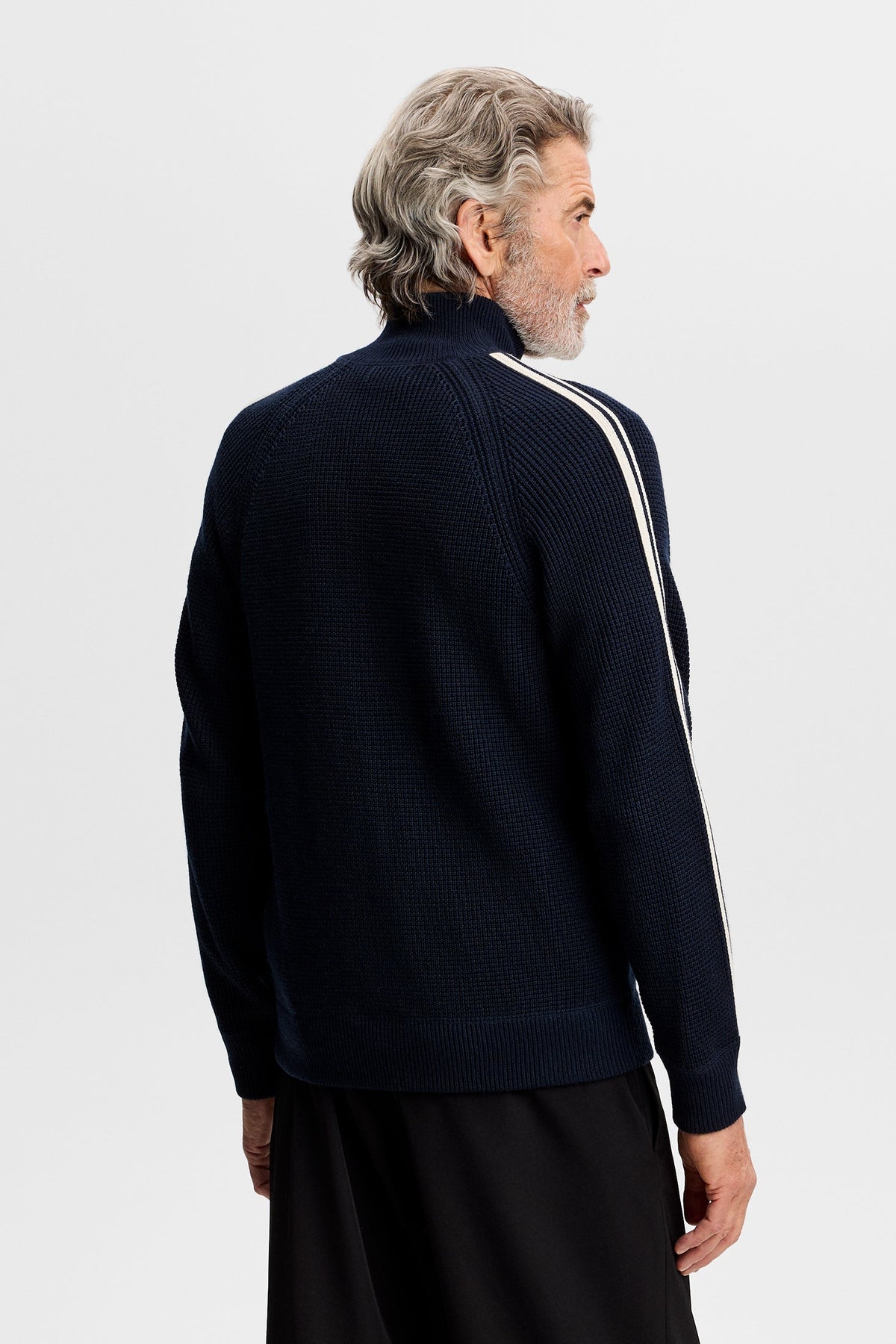 Craig Zip Knit Cardigan Genser