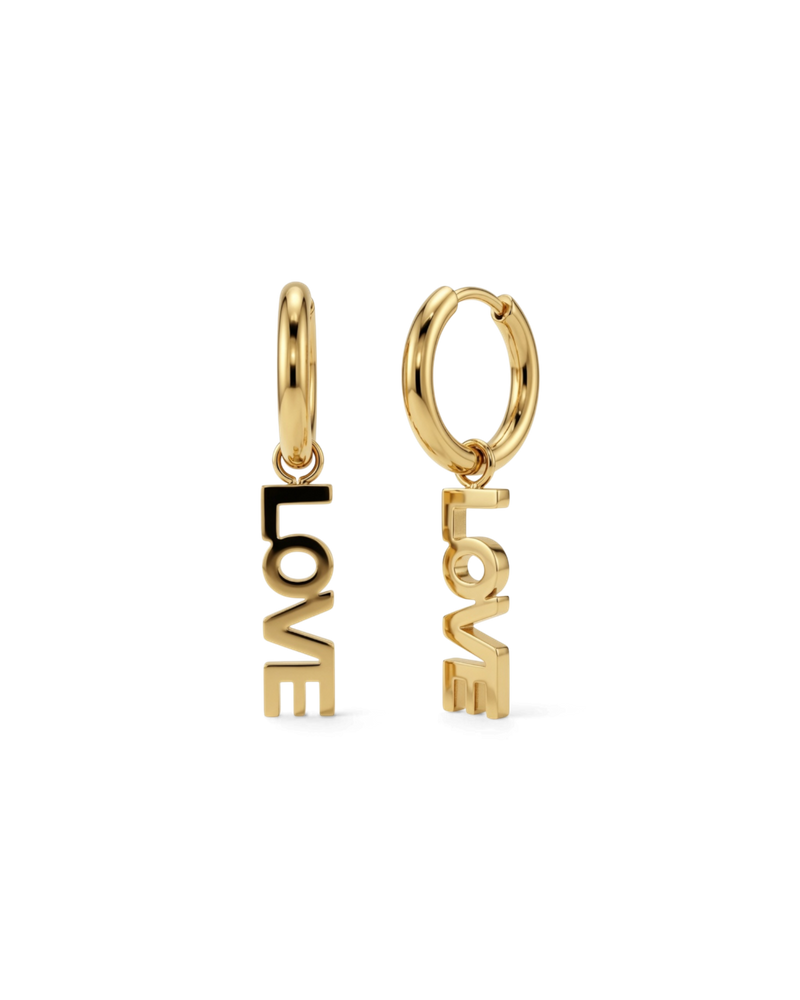 Love Hoops Gold Ørepynt