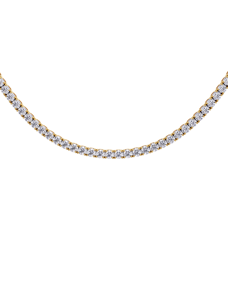Tennis Necklace Gold Ørepynt