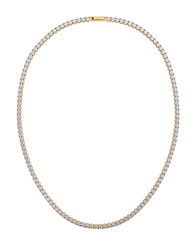 Tennis Necklace Gold Ørepynt