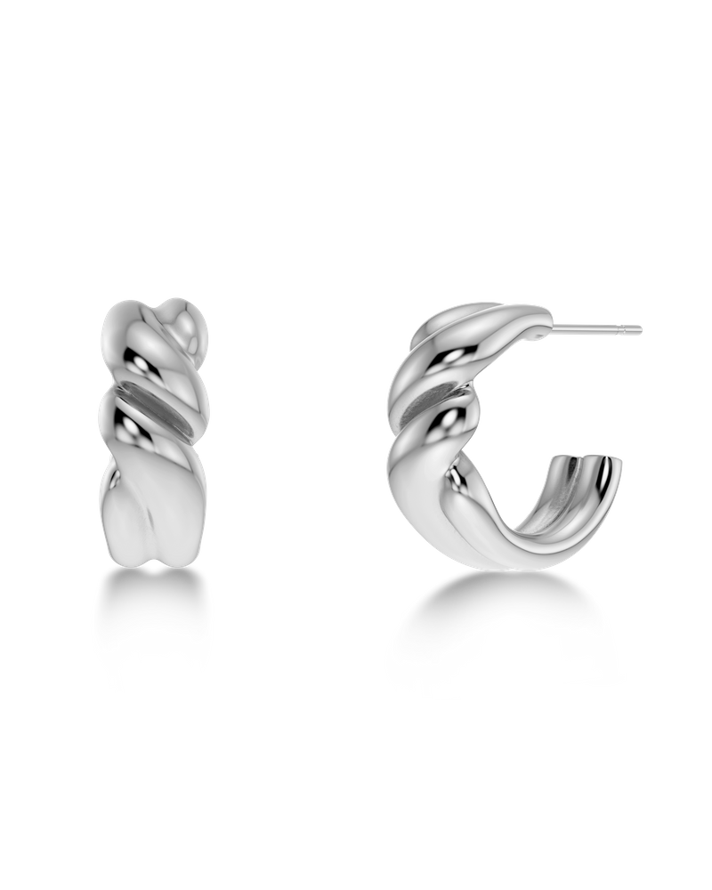 Twist Hoops S Steel Ørepynt
