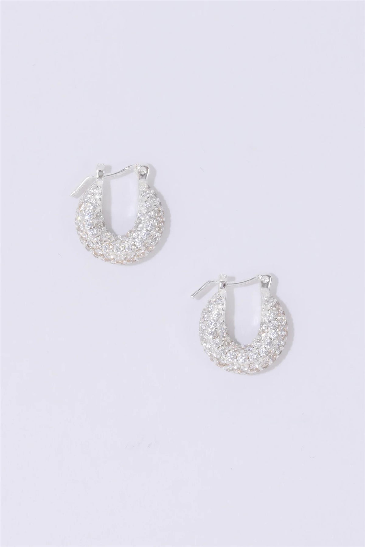 TINY DIAMOND HOOPS