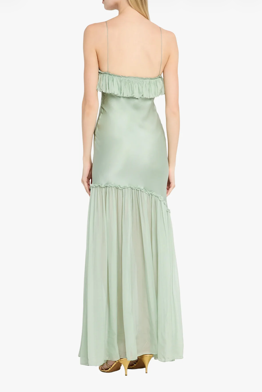 Elaria Cami Silk Gown with Lace Up