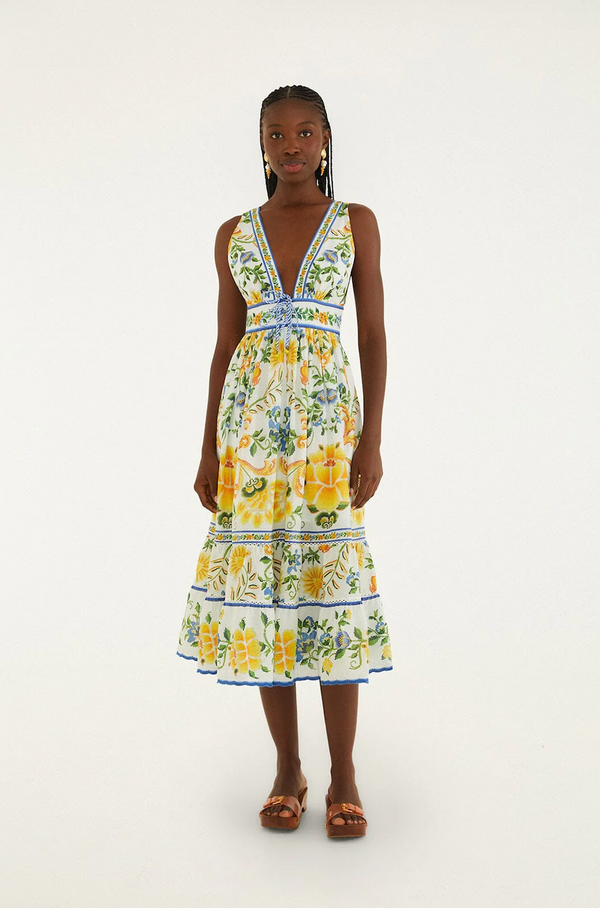 Emily Floral Tapestry Midi Dress