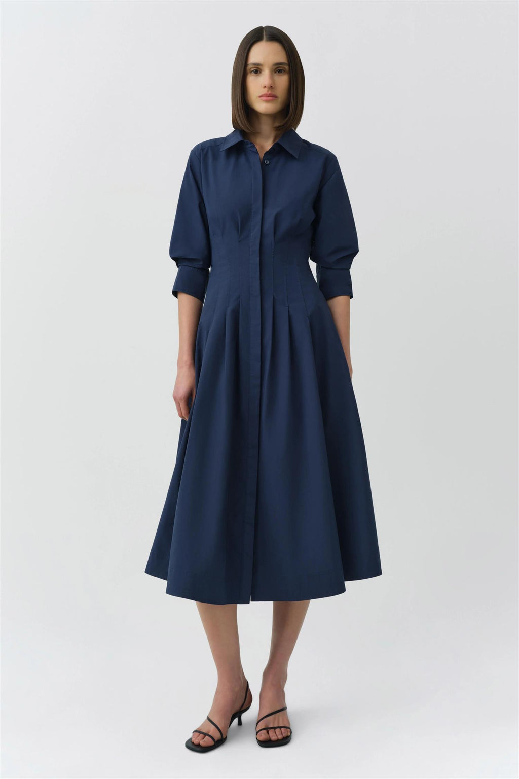 JAZZ PINTUCK MIDI DRESS
