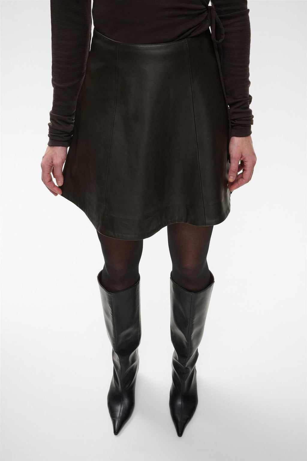 Lale Leather Skirt