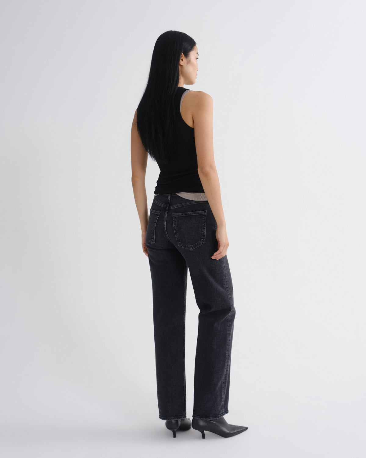 HARPER JEAN M/R RELXD STRAIGHT Bukse