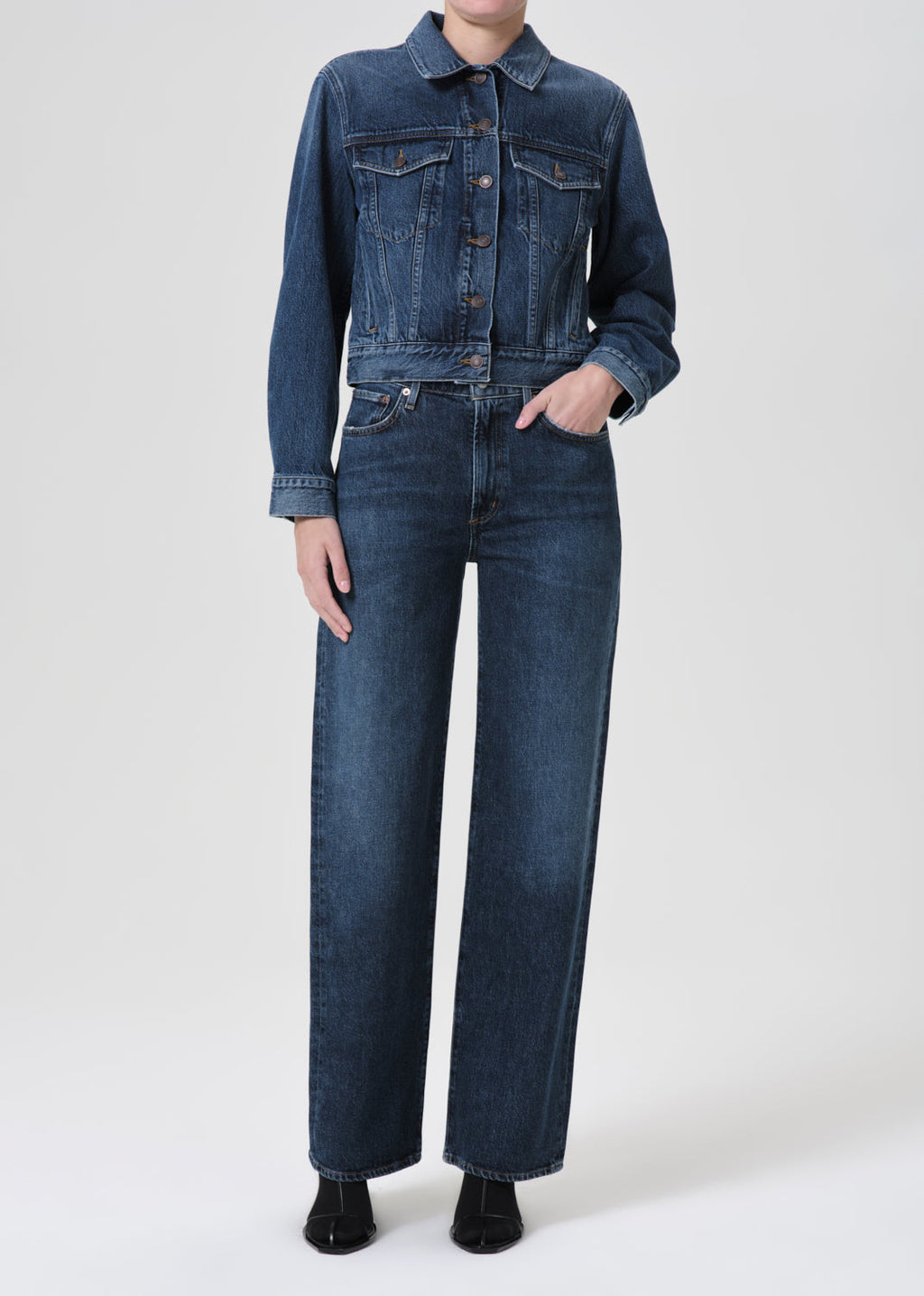 HARPER JEAN M/R RELXD STRAIGHT Bukse