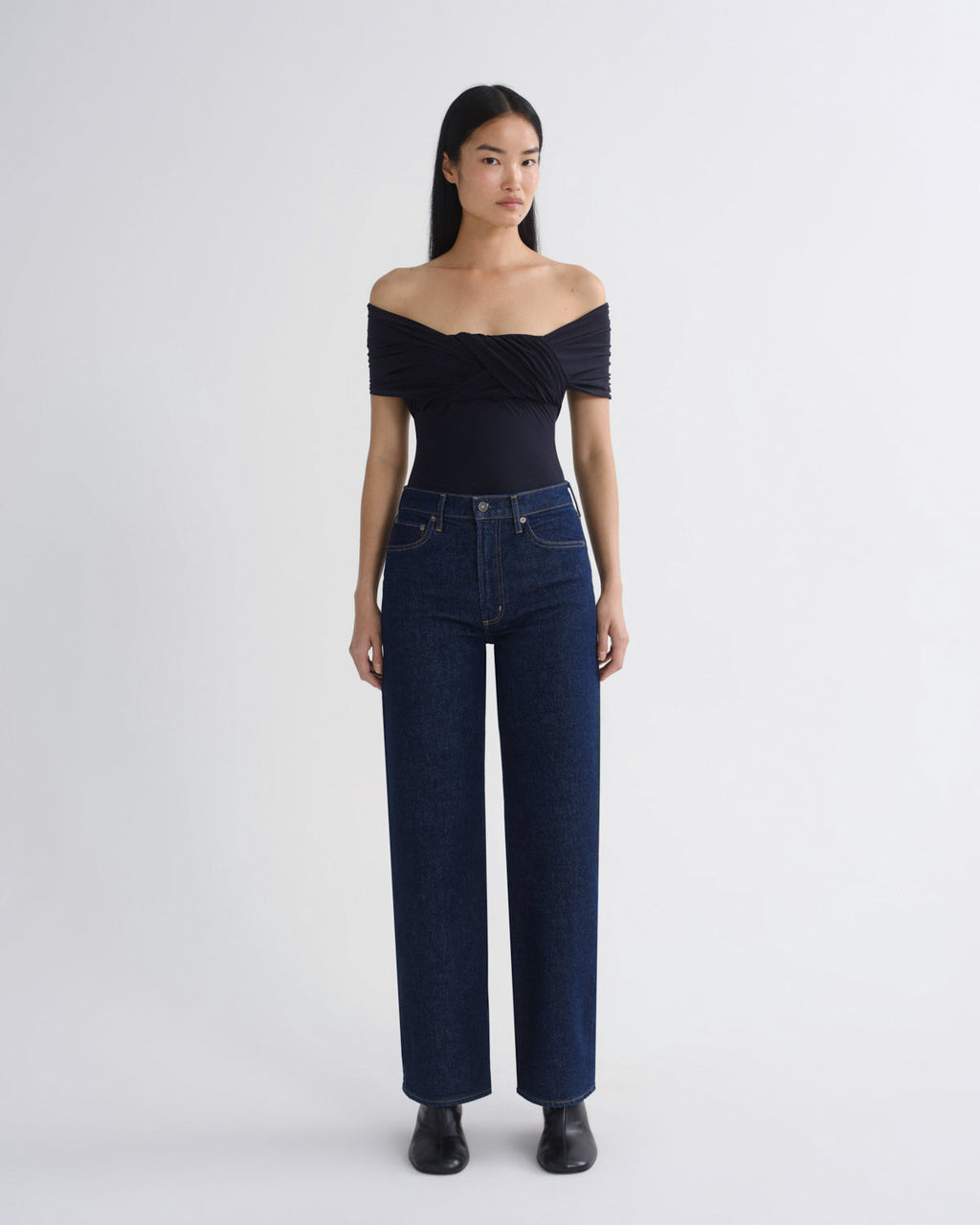 HARPER JEAN M/R RELXD STRAIGHT Bukse