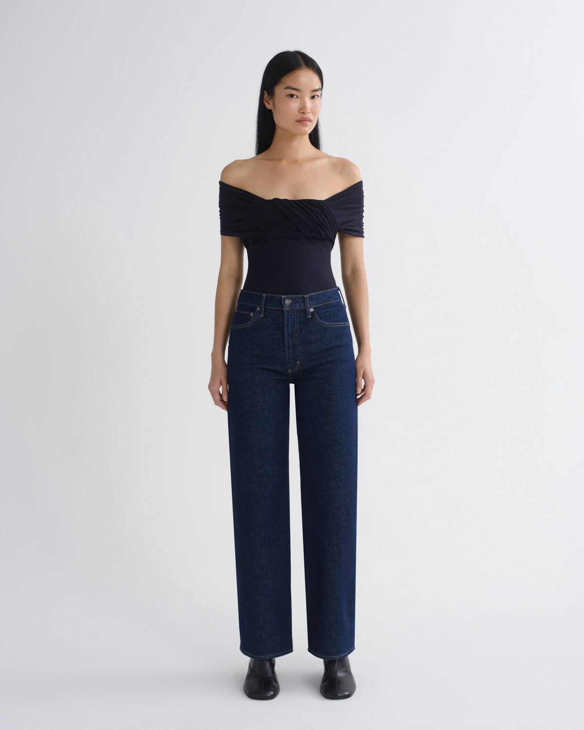 HARPER JEAN M/R RELXD STRAIGHT Bukse