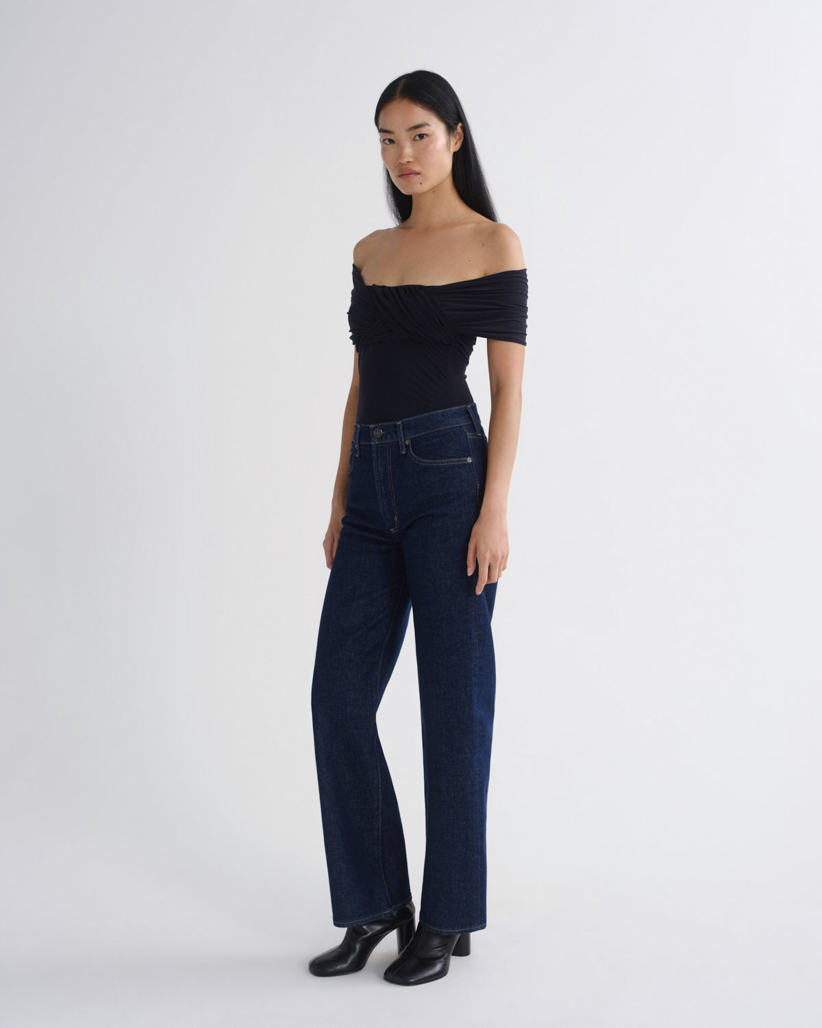 HARPER JEAN M/R RELXD STRAIGHT Bukse