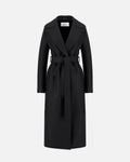 Women long maxi coat pressed wool Yttertøy