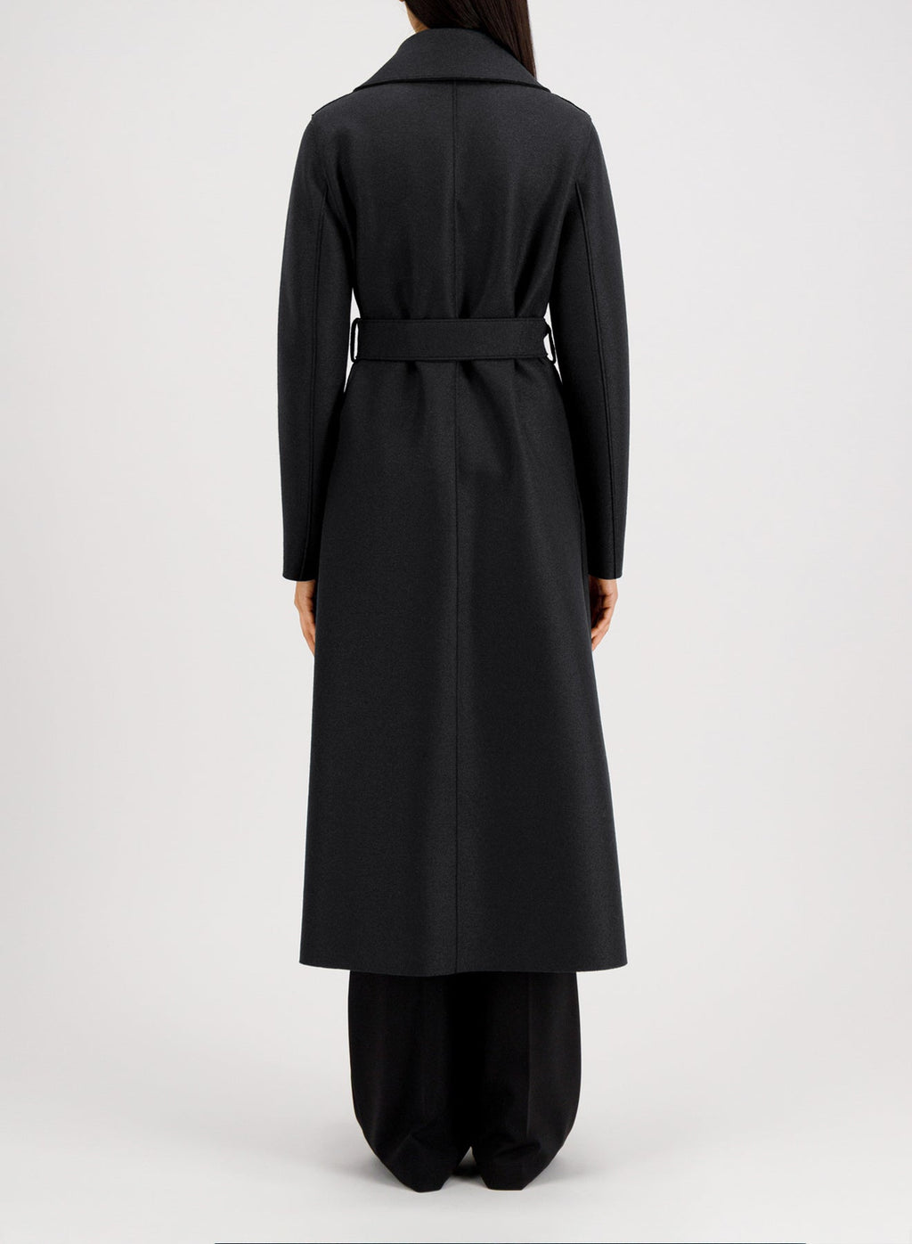 Women long maxi coat pressed wool Yttertøy