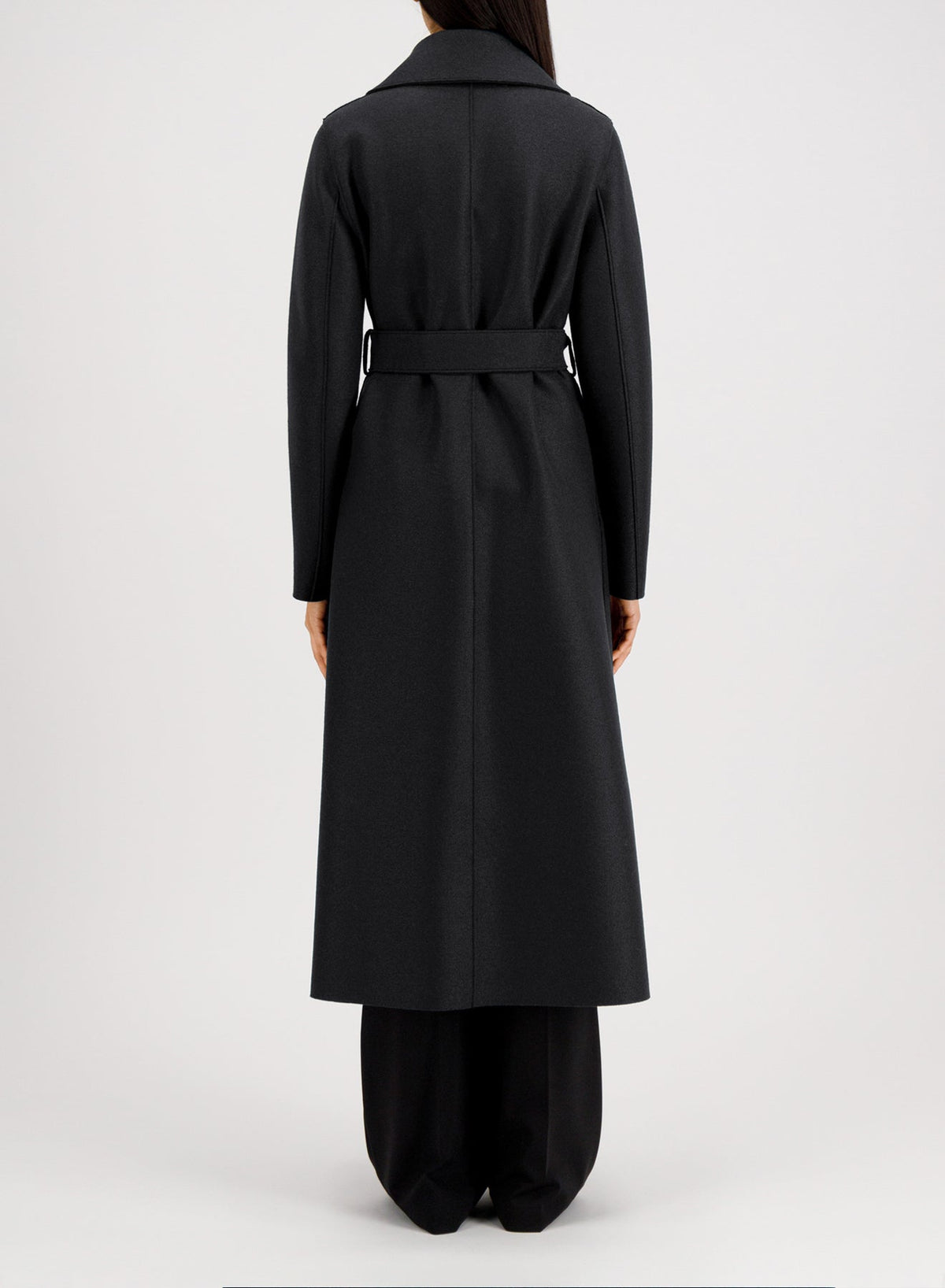 Women long maxi coat pressed wool Yttertøy