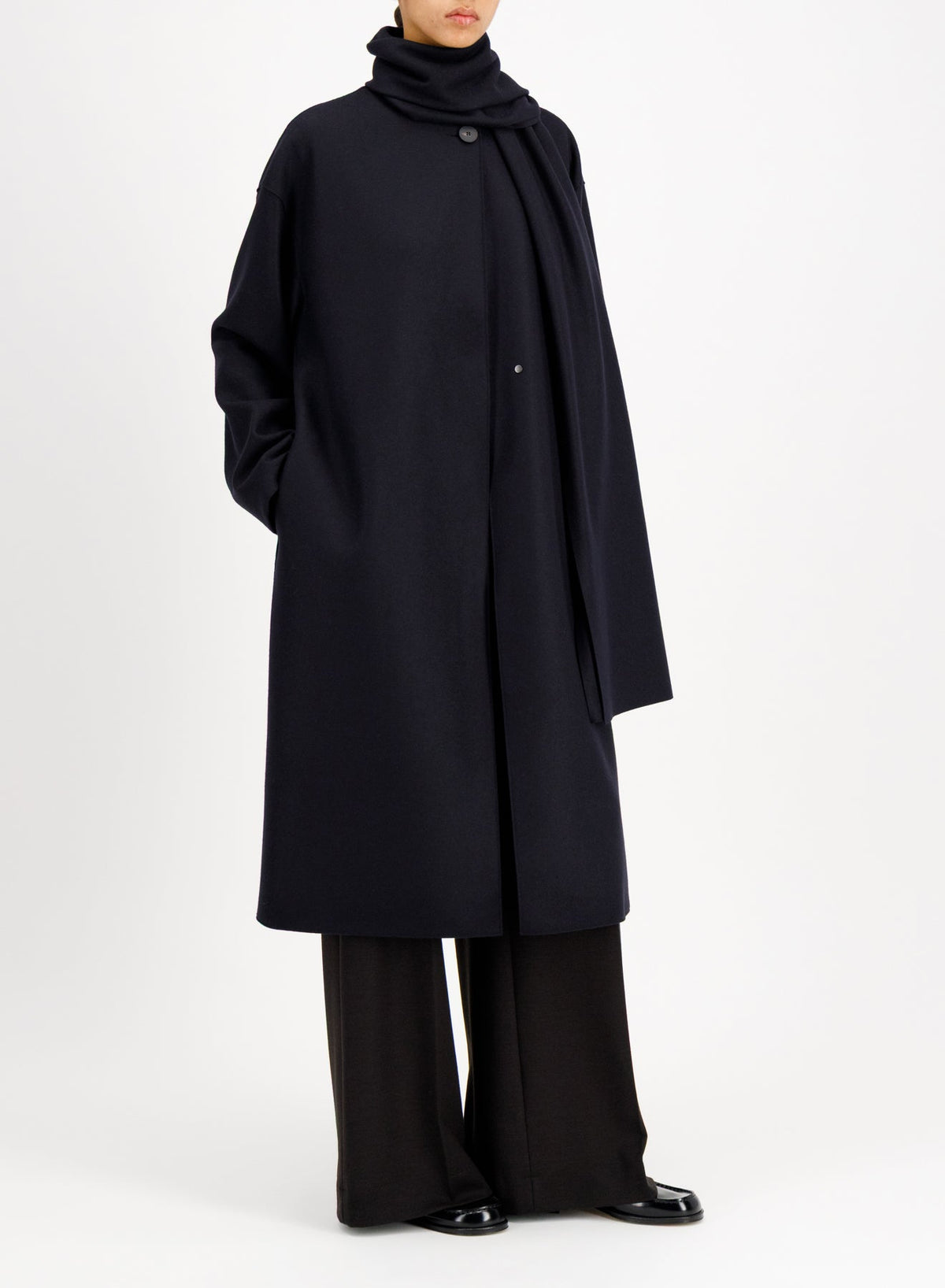 Women scarf coat cashmere blend Yttertøy