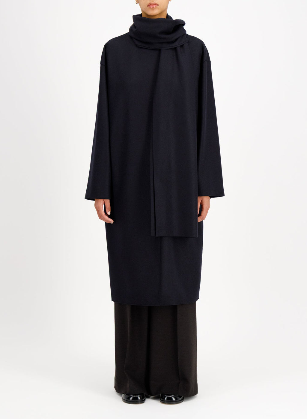Women scarf coat cashmere blend Yttertøy