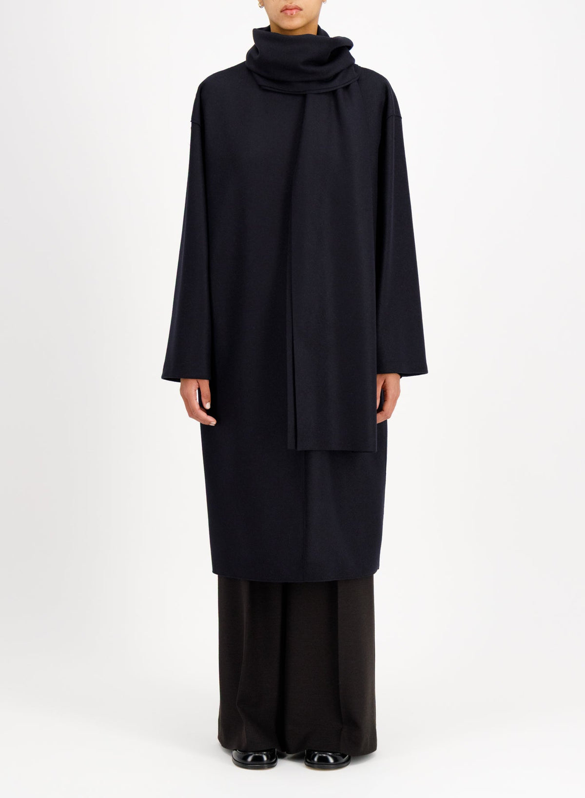 Women scarf coat cashmere blend Yttertøy