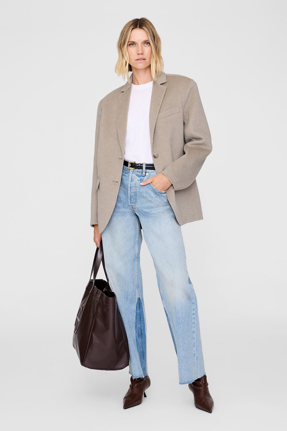 LARGE RIO TOTE - DARK BROWN RECYCLED LEATHER Bags