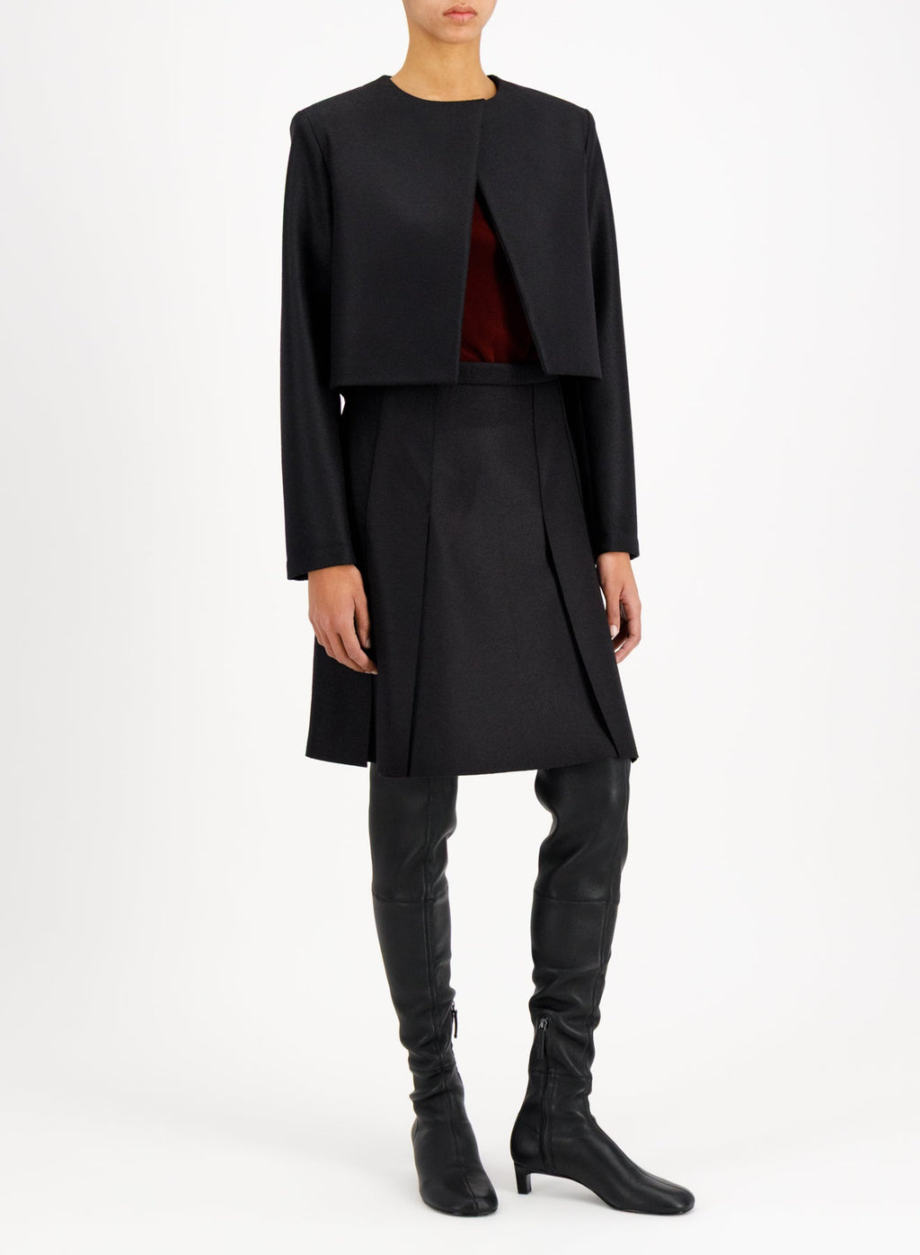 Women bolero light pressed wool Jacket