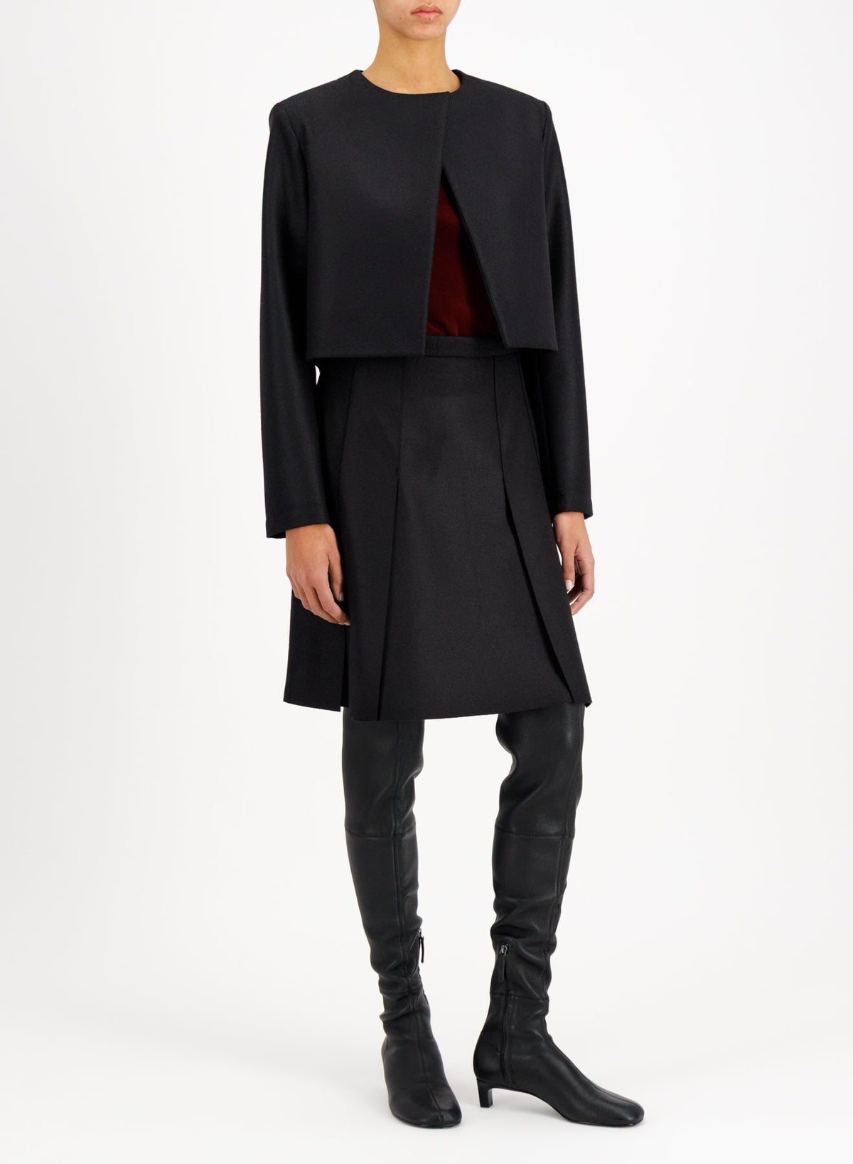 Women bolero light pressed wool Jacket