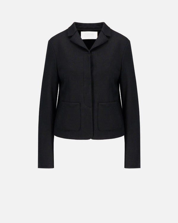 Fly Front Cropped Jacket Superfine Merino