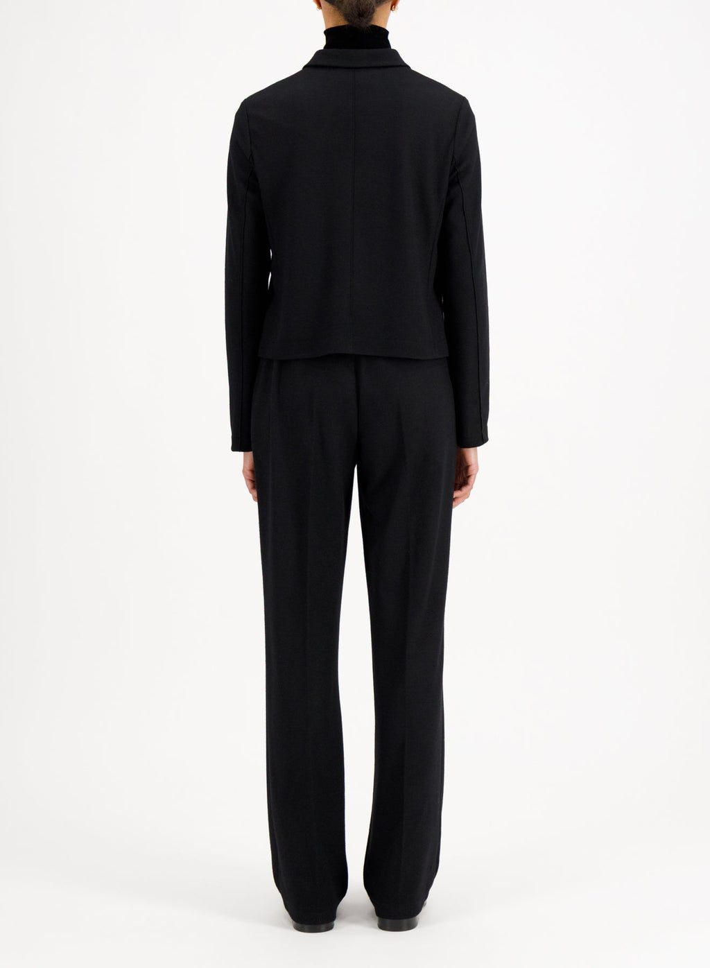 Women fly front cropped jacket superfine merino Yttertøy