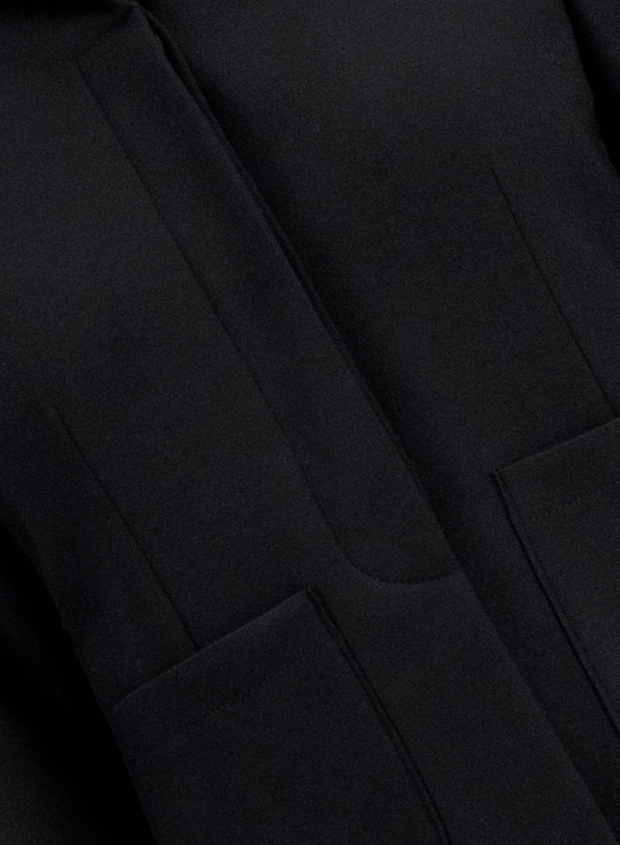 Women fly front cropped jacket superfine merino Yttertøy