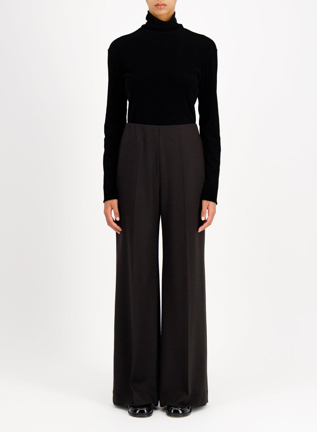 Women flared trousers superfine merino Bukser