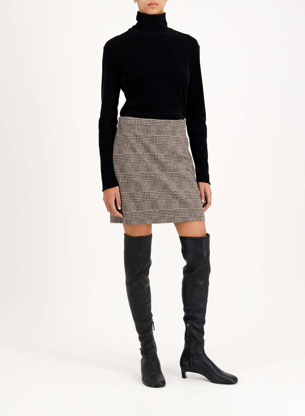 Women mini skirt patterned moleskine Skjørt