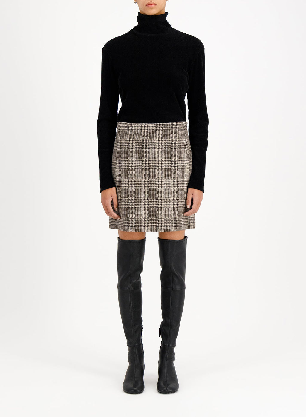 Women mini skirt patterned moleskine Skjørt
