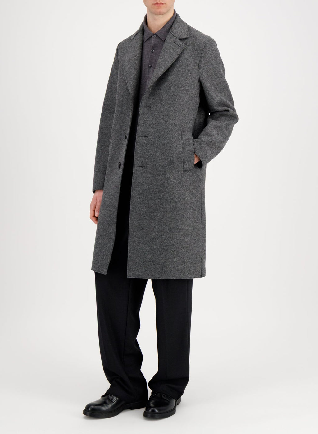 Men overcoat pressed wool Yttertøy