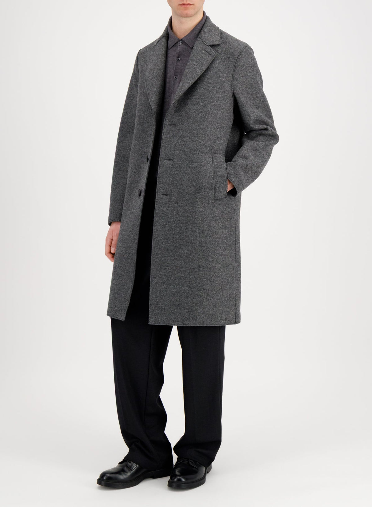 Men overcoat pressed wool Yttertøy