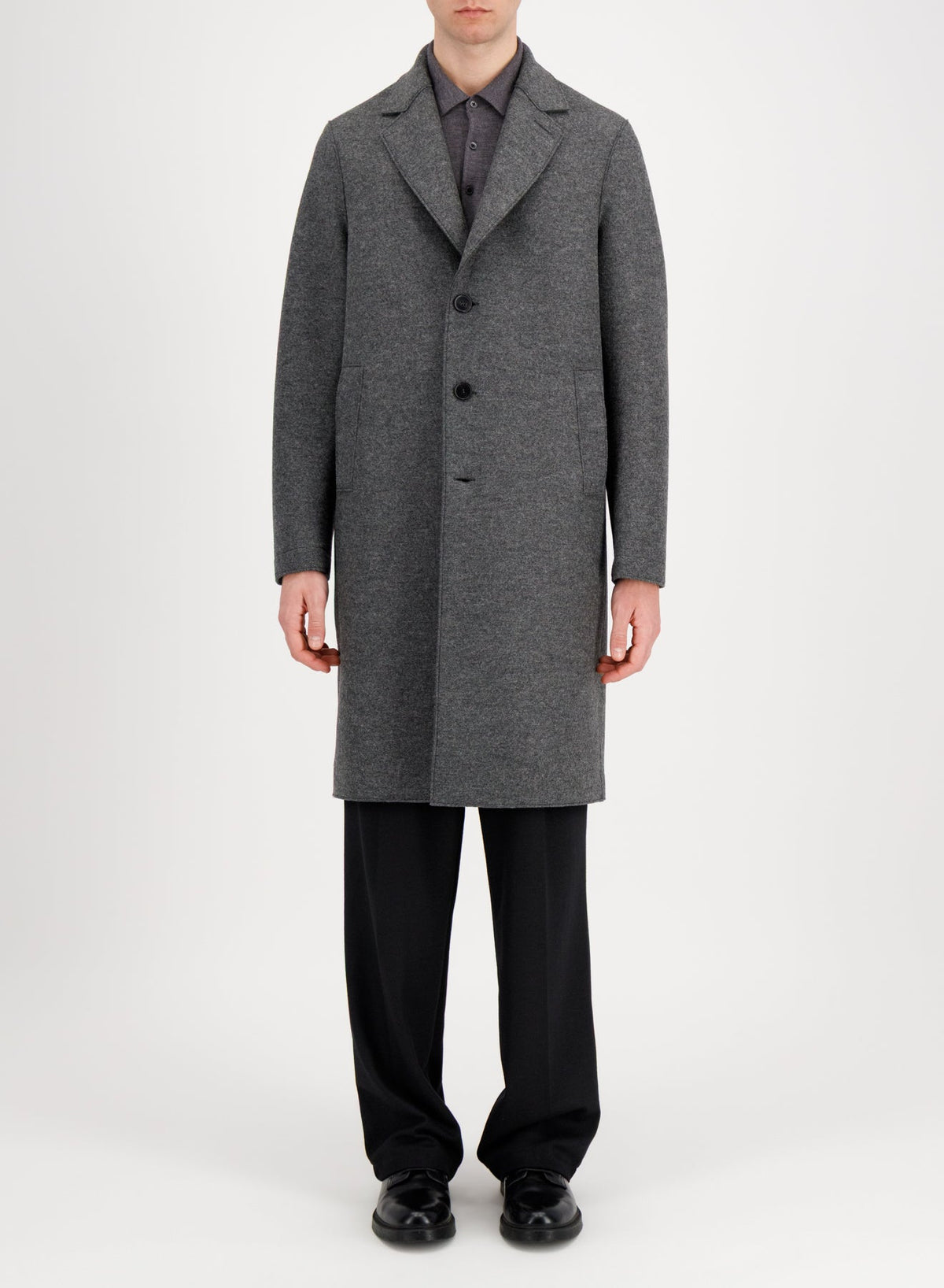 Men overcoat pressed wool Yttertøy