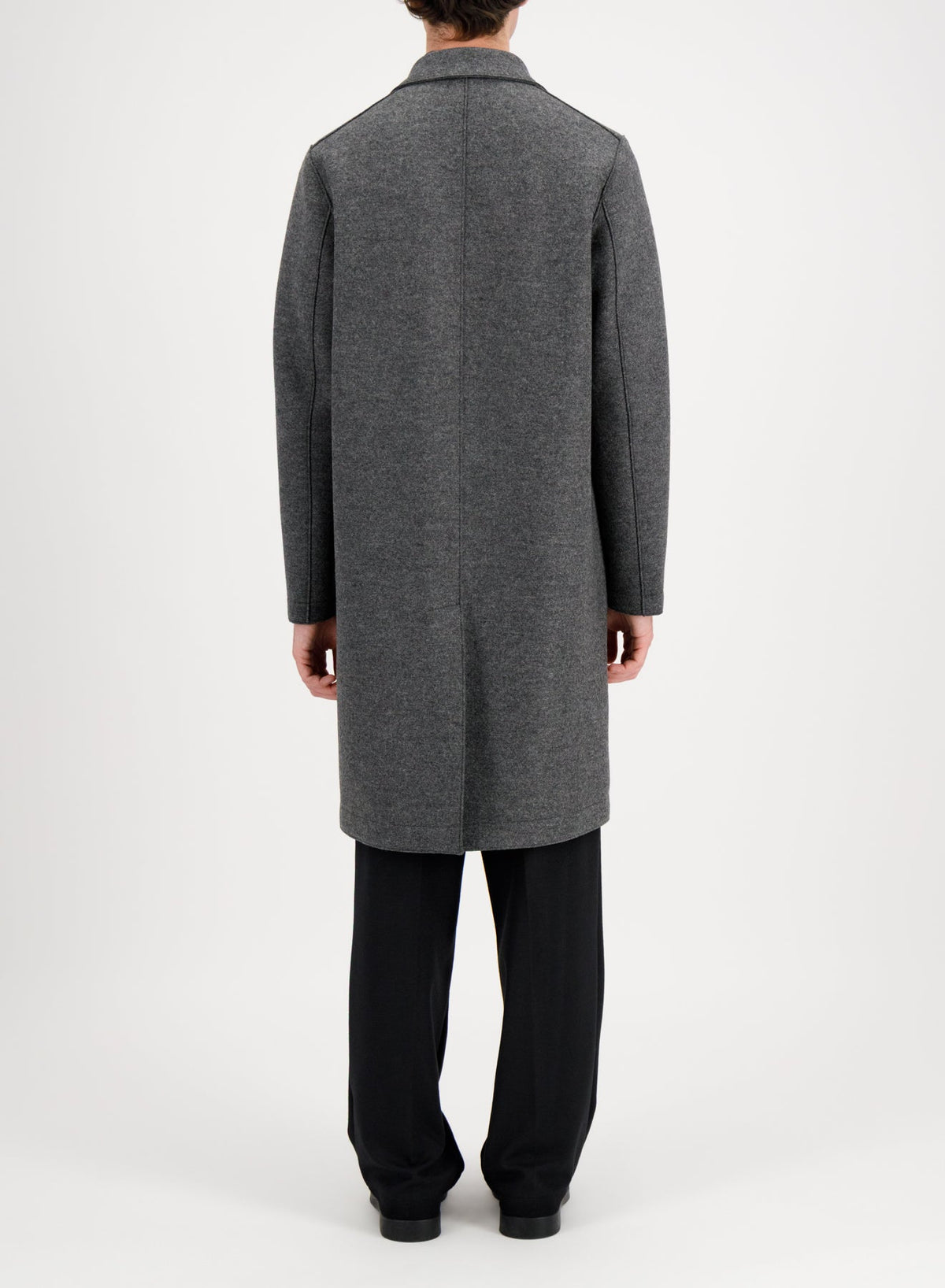 Men overcoat pressed wool Yttertøy