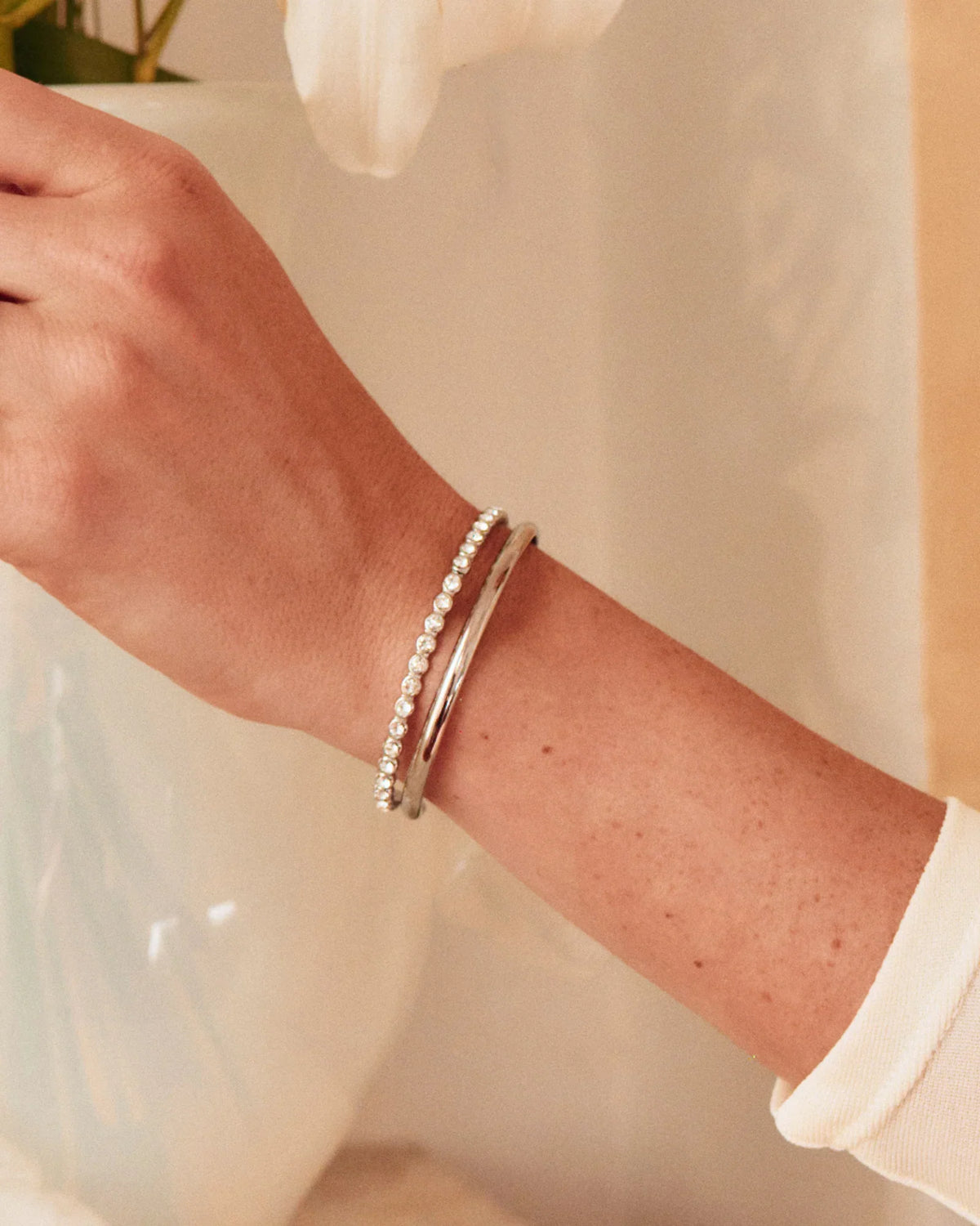 Grace Bangle Steel Armbånd