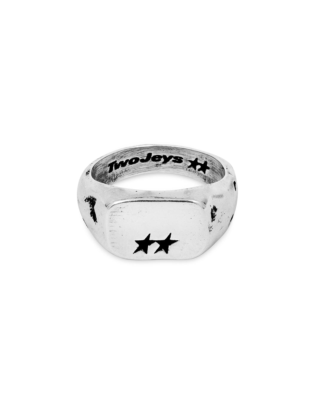 Elongated Ring 3. Silver Ring