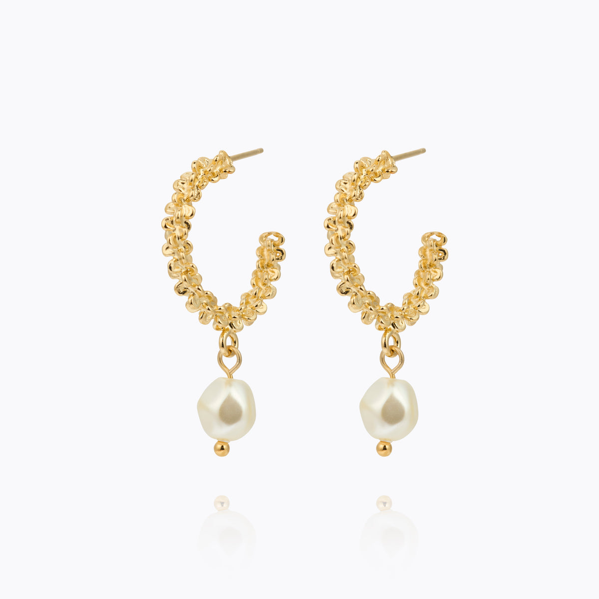 GEMMA PEARL LOOPS GOLD Ørepynt
