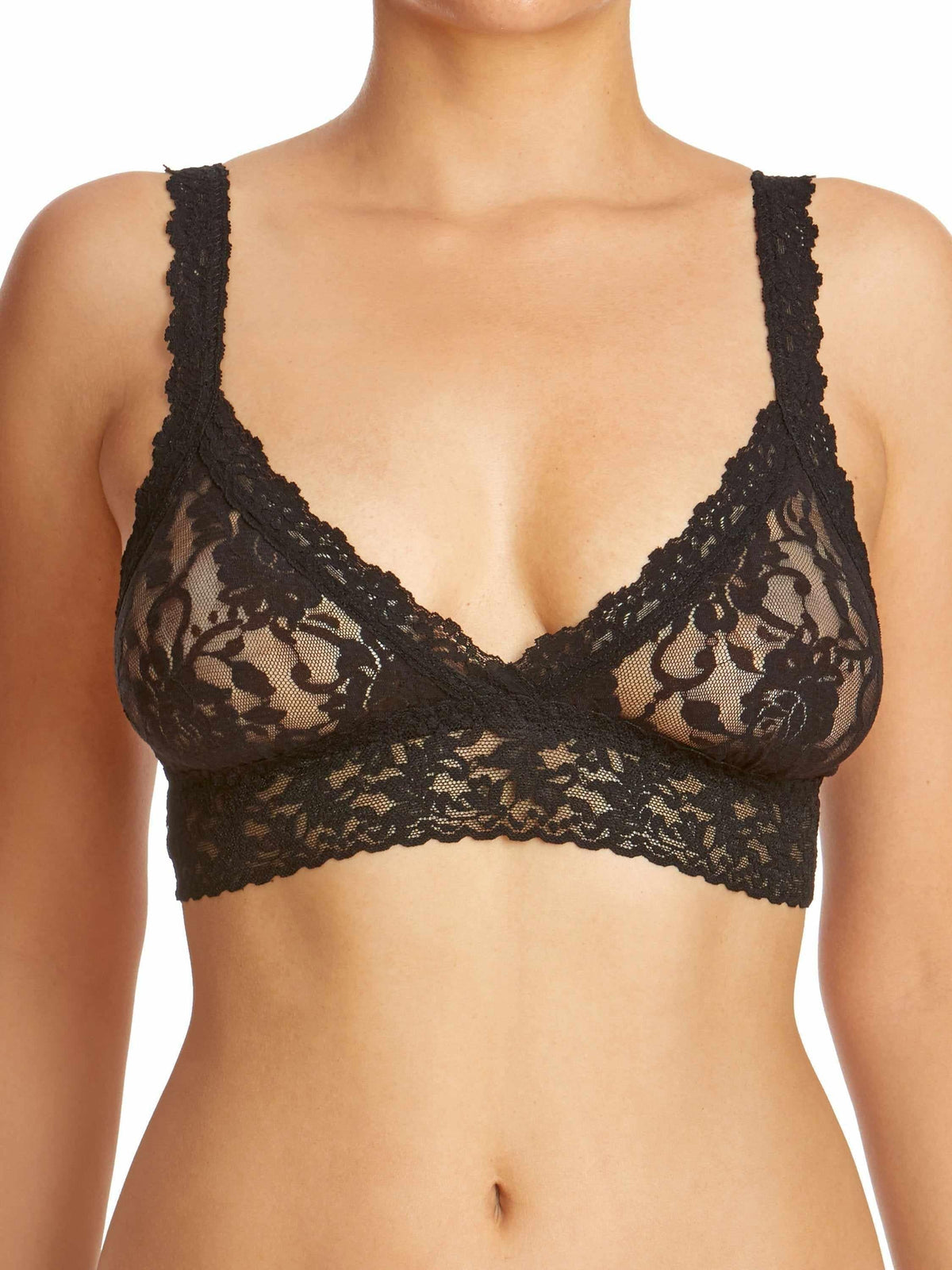 Hanky Panky Signature Lace Crossover Bralette (113P-BLAC) Undertøy