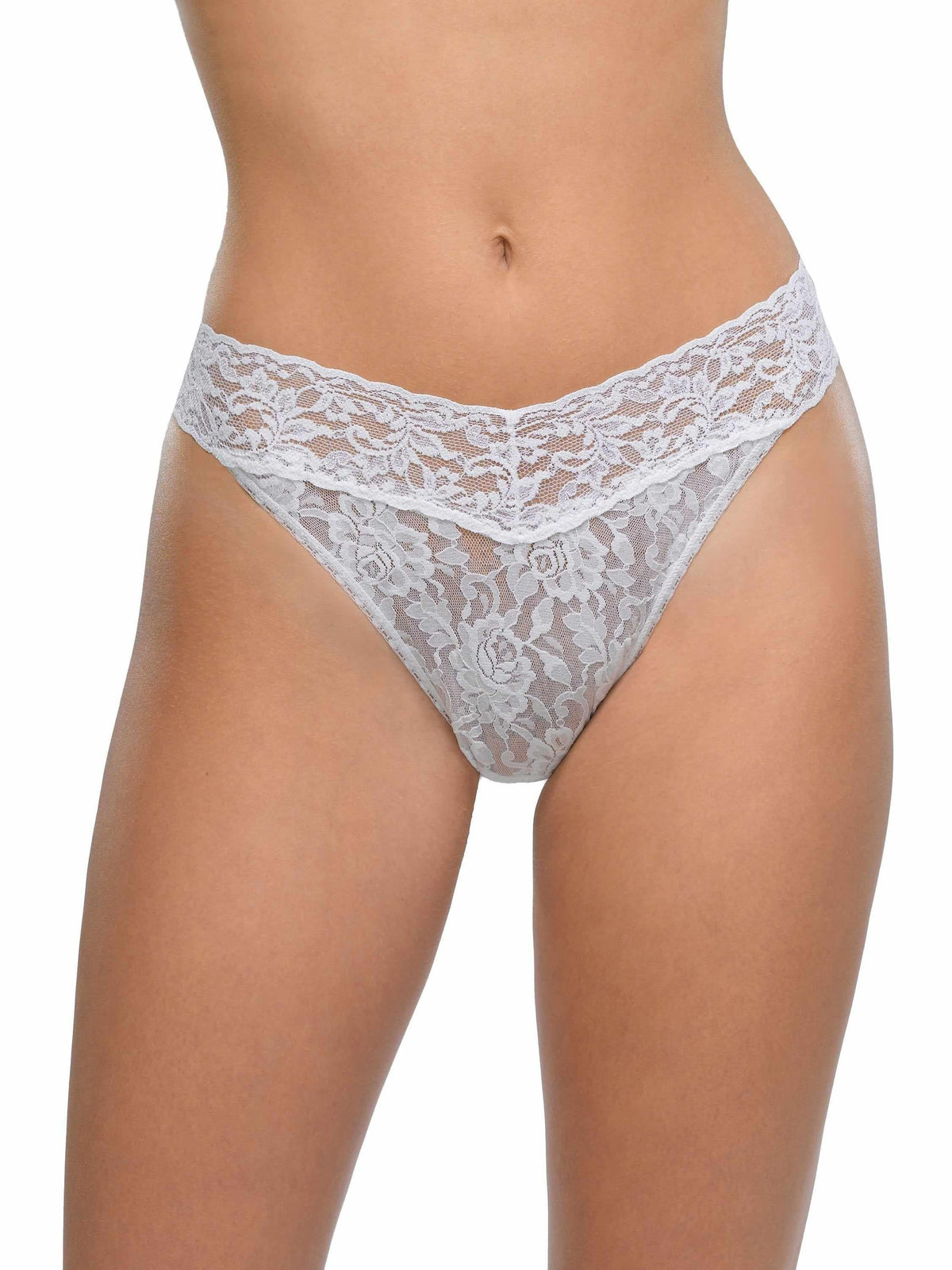 Hanky Panky Signature Lace Original Rise Thong (4811P-WHIT) Undertøy