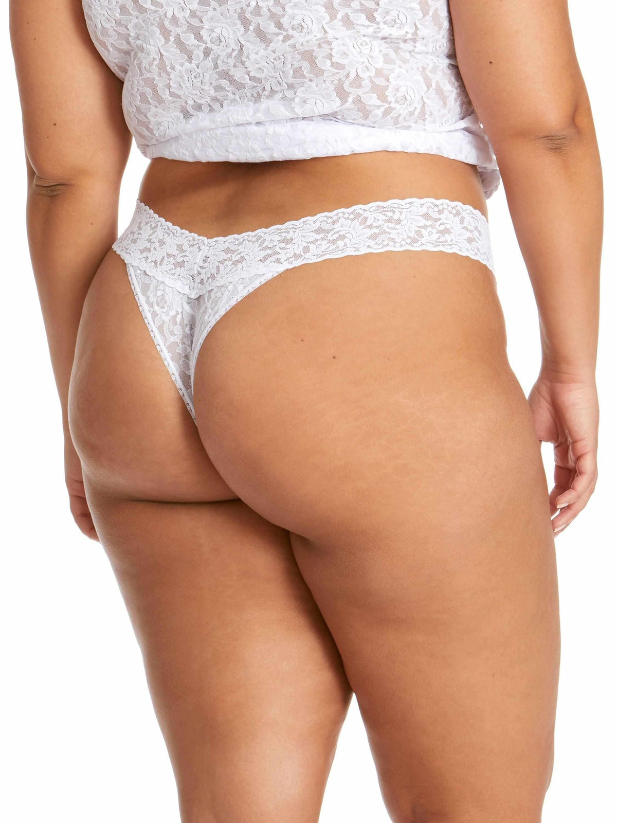 Hanky Panky Signature Lace Original Rise Thong (4811P-WHIT) Undertøy