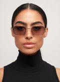 Hannah - Gold/Smokey Brown Solbriller
