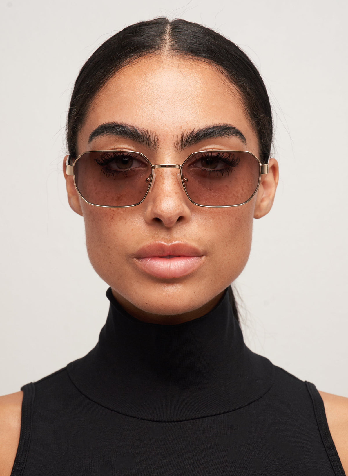 Hannah - Gold/Smokey Brown Solbriller
