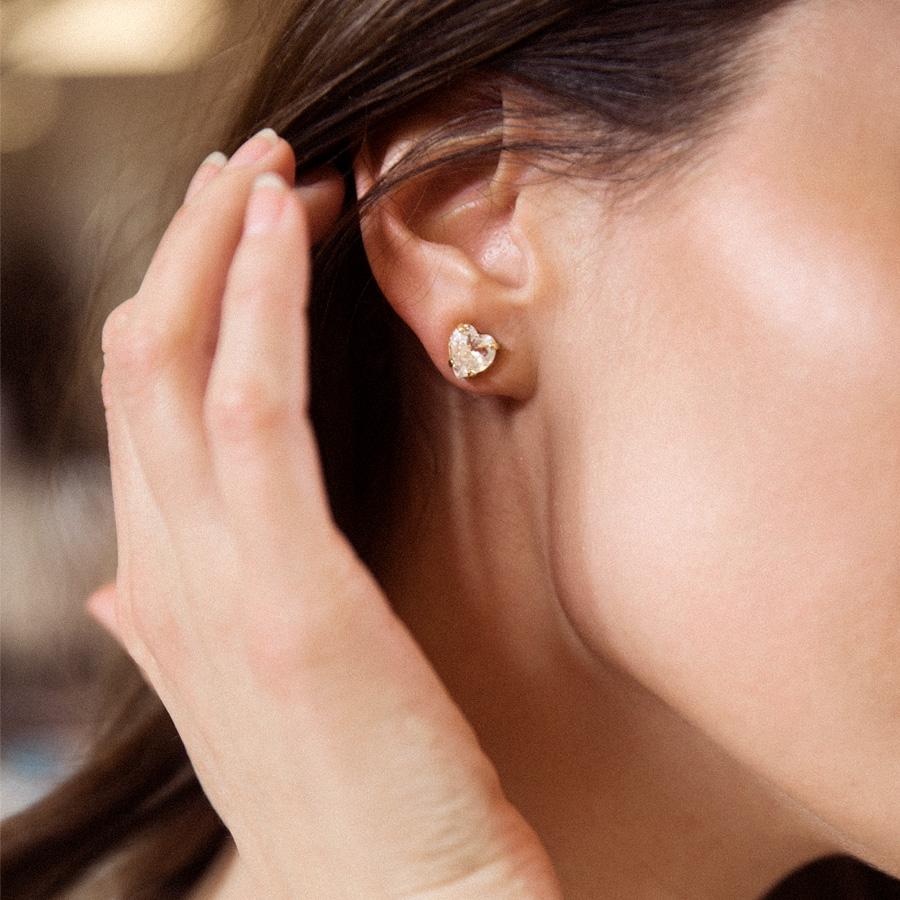 HEART EARRINGS GOLD Ørepynt